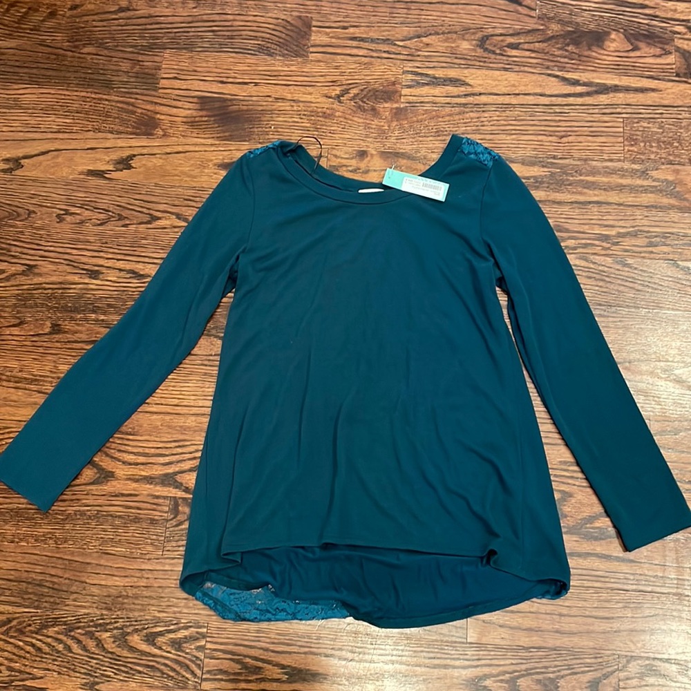NWT teal lace blouse